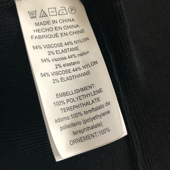 Michael Kors Black Embellished Paillette Knit Stretch Dress Size M New w/Tag - Picture 8 of 11